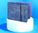 HRFSTAR PU Solid Men's Regular Wallet With 4 Slots For Card ( Blue , Pack of 1 )
