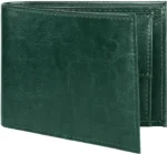 HRFSTAR PU Solid Men's Regular Wallet With 3 Slots For Card ( Green , Pack of 1 )