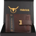 Hidelink 100% Leather Solid Men's RFID Wallet With 6 Slots For Card ( Brown , Pack of 1 )