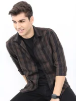 Highlander Cotton Blend Slim Fit Checks Full Sleeves Men's Casual Shirt - Multicolor ( Pack of 1 )