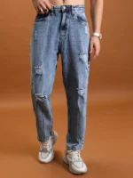 Highlander Relaxed Solid Men's Jeans - Light Blue ( Pack of 1 )