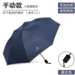 KEKEMI Navy 3 Fold Umbrella - Image 2
