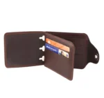 KGF Leather Printed Men's Two Fold Wallet With 3 Slots For Card ( Brown , Pack of 1 ) - Image 4