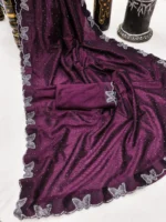 Kashvi Sarees Net Solid Regular Saree With Unstitched Blouse Piece ( Pink ) - Image 4