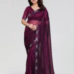 Kashvi Sarees Net Solid Regular Saree With Unstitched Blouse Piece ( Pink )