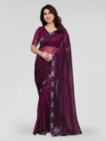 Kashvi Sarees Net Solid Regular Saree With Unstitched Blouse Piece ( Pink )