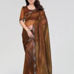 Kashvi Sarees Net Solid Regular Saree With Unstitched Blouse Piece ( Yellow )