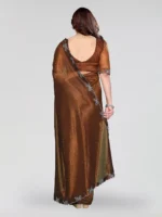 Kashvi Sarees Net Solid Regular Saree With Unstitched Blouse Piece ( Yellow ) - Image 3