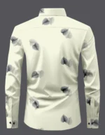 LAXBON 100% Cotton Regular Fit Printed Full Sleeves Men's Casual Shirt - Cream ( Pack of 1 ) - Image 3