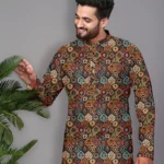 Brown Cotton Blend Men's Regular Kurta ( Pack of 1 )