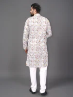 White Cotton Blend Men's Regular Kurta ( Pack of 1 ) - Image 2