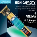 LAZYWINDOW Golden Trimmer Gold Cordless Beard Trimmer With 120 minutes Runtime - Image 4