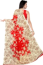 LEELAVATI Georgette Printed Saree With Unstitched Blouse Piece ( Multicolour ) - Image 2