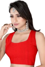 LEELAVATI Georgette Printed Saree With Unstitched Blouse Piece ( Multicolour ) - Image 3