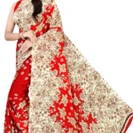 LEELAVATI Georgette Printed Saree With Unstitched Blouse Piece ( Multicolour )