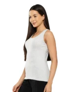 Leading Lady Women's Cotton Tank Top ( Light Grey ) - Image 3