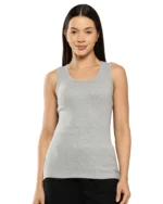 Leading Lady Women's Cotton Tank Top ( Grey Melange )