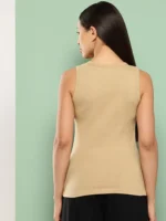 Leading Lady Women's Cotton Tank Top ( Beige ) - Image 4