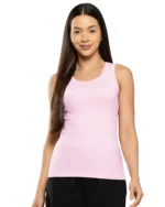 Leading Lady Women's Cotton Tank Top ( Pink )