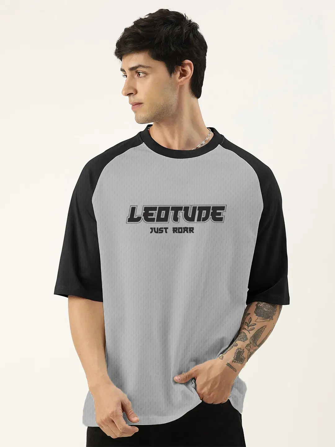 Leotude-Men-Cotton-Blend-Oversized-SDL621683638-1-233c9 Leotude Men Cotton Blend Oversized Fit Printed T-Shirt ( Grey ) - Image 1