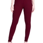 Maroon Cotton Women's Leggings ( Pack of 1 )