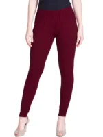 Maroon Cotton Women's Leggings ( Pack of 1 )