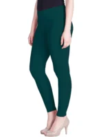 Sea Green Cotton Women's Leggings ( Pack of 1 ) - Image 3