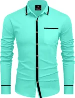 MAN'S SUITUP Cotton Blend Regular Fit Solids Full Sleeves Men's Casual Shirt - Green ( Pack of 1 )