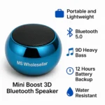 MS Wholesellar 3D mini speaker 5 W Bluetooth Speaker Bluetooth v5.0 with 3D Bass Playback Time 5 hrs Blue - Image 3