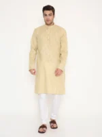 Camel Viscose Regular Fit Men's Kurta Pyjama Set ( Pack of 1 )