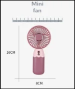 Miradh Mini Handheld Fan (Upto 2 Hours Running) Rechargeable Battery Operated Portable Fan, Desk Fan, Mobile Holder, Handy Fan, Usb Fan Carry It Anywhere - Image 3