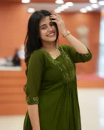 Move To Fashion Women Georgette Embroidered A-line Kurti ( Green ) - Image 3