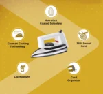 My Chetan Smarty White 1000 watt Dry Iron - Image 3