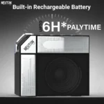 NEUTON PRO KOHINOOR 10 W Bluetooth Speaker Bluetooth v5.0 with USB,SD card Slot,Aux Playback Time 6 hrs Silver - Image 3