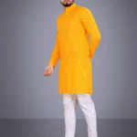 Nofilter Yellow Cotton Blend Regular Fit Men's Kurta Pyjama Set ( Pack of 1 )