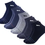 PLIMA Pack of 5 Men's Cotton Ankle Length Socks ( Multicolour )