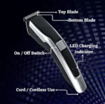 PRINTDESIRES 538 Black Cordless Beard Trimmer With 100 minutes Runtime - Image 2