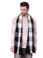 Paryag Black Woolen Men's Scarves ( Pack of 1 )