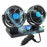 Portable Cooling Fan with 2 Speed Modes 360 Degree Rotatable Dual Head.