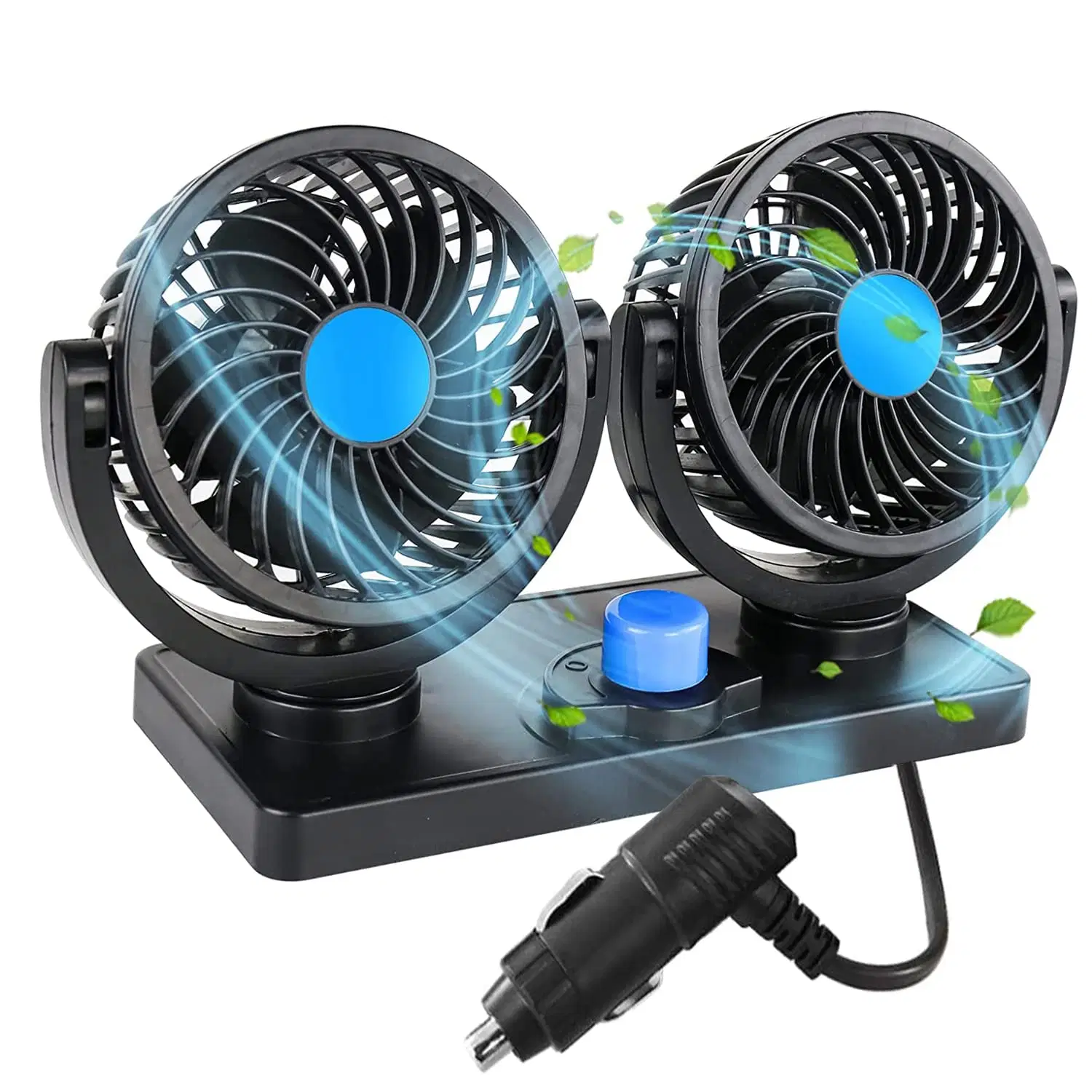 Portable-Cooling-Fan-with-2-SDL225136698-1-ce96f Portable Cooling Fan with 2 Speed Modes 360 Degree Rotatable Dual Head. - Image 1