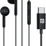 Portronics POR-2148 Type C Wired Earphone In Ear Passive Noise cancellation Black