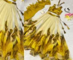 PuriMaa Yellow Organza Circular Semi Stitched Lehenga - Image 2