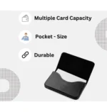 QitmirMKT Pocket Sized Stitched PU Leather Credit Card Holder Visiting Card Leather Solid Men's Travel Wallet With 1 Slot For Card ( Multicolour , Pack of 1 ) - Image 2