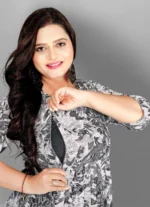 RIAANA Grey Cotton Maternity Tops - Image 4