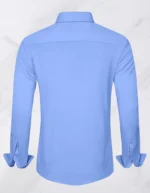 Ridhiya Fab Cotton Blend Regular Fit Full Sleeves Men's Formal Shirt - Blue ( Pack of 1 ) - Image 3