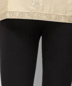 Black Viscose Women's Leggings ( Pack of 1 ) - Image 2
