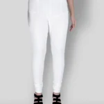 White Cotton Blend Women's Leggings ( Pack of 1 )