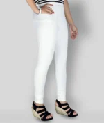 White Cotton Blend Women's Leggings ( Pack of 1 ) - Image 3