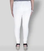 White Cotton Blend Women's Leggings ( Pack of 1 ) - Image 4