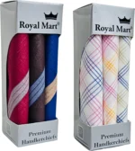 Royal Mart - Multi Blended Men's Handkerchief ( Pack of 6 )